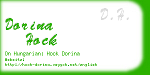 dorina hock business card